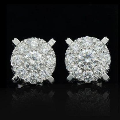 Moissanite Thick Stud Earrings