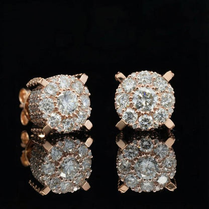 Moissanite Thick Stud Earrings