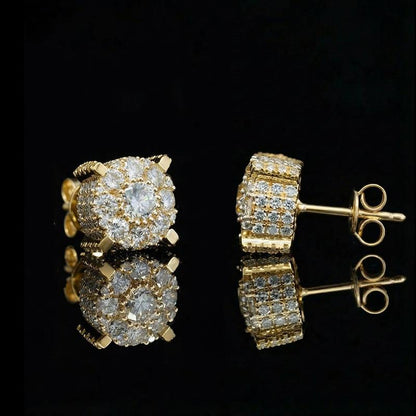 Moissanite Thick Stud Earrings